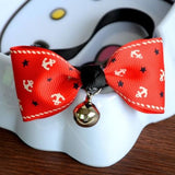 New Lovely Adjustable 9 Colors Plaid Leopard Print Bowknot Bell Cat Dog Necklace Puppy Pet Collar Pet Supplies - VipPetSupply