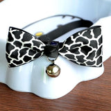 New Lovely Adjustable 9 Colors Plaid Leopard Print Bowknot Bell Cat Dog Necklace Puppy Pet Collar Pet Supplies - VipPetSupply