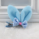 6 Pcs/lot Pet Dog Grooming Accessories Clips For Dogs Cats Clipper Dog Hairpin Pink Blue Rabbit Ear Dog Hair Bows Alloy Clips - VipPetSupply