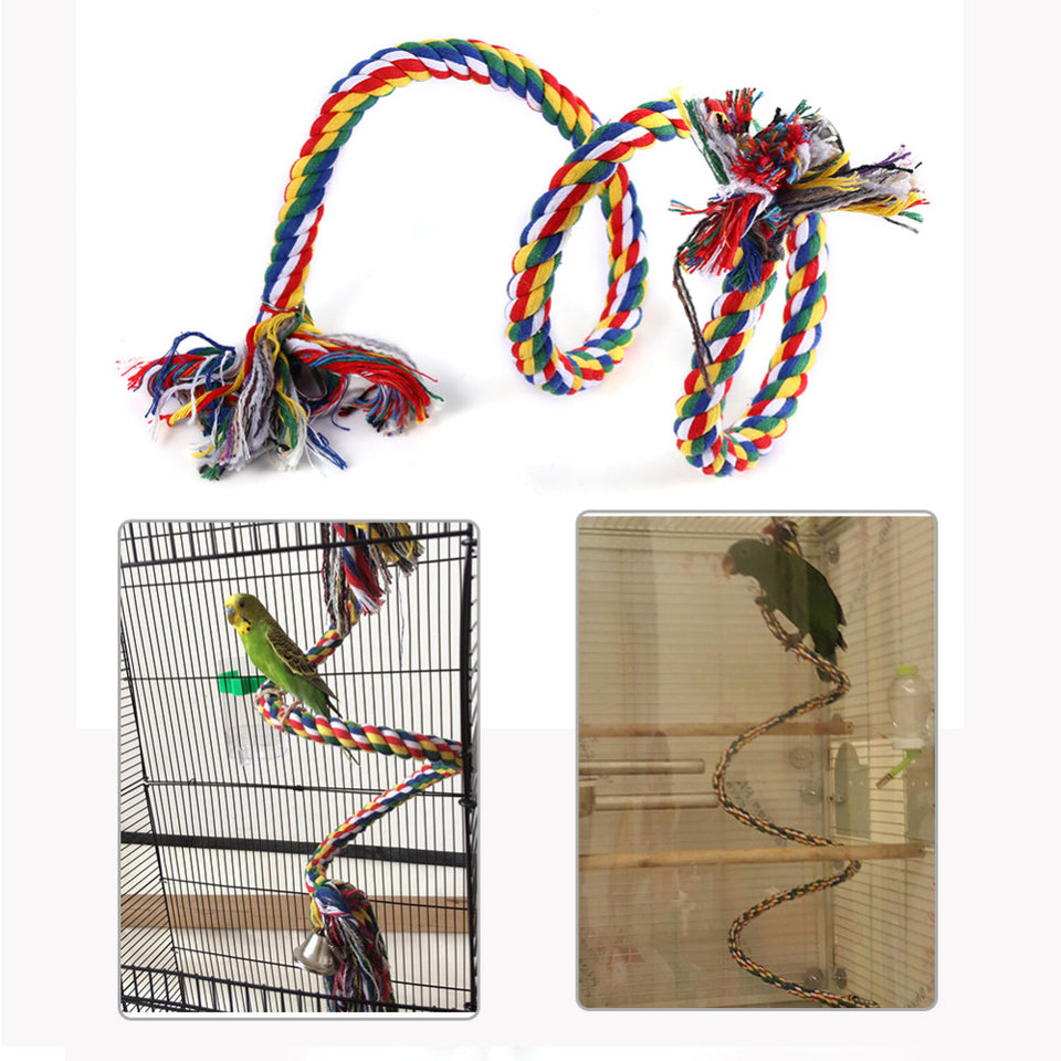 Parrot Toy Rope Braided Pet Parrot Chew Rope Budgie Perch Coil Bird Ca –  VipPetSupply