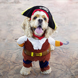 1 Set Cute SMLXL 4 Sizes Cartoon Funny Cats Dogs Pirate Costumes Suit Dressing Up Puppy Clothing Hat Role Play  Pets Accessories - VipPetSupply