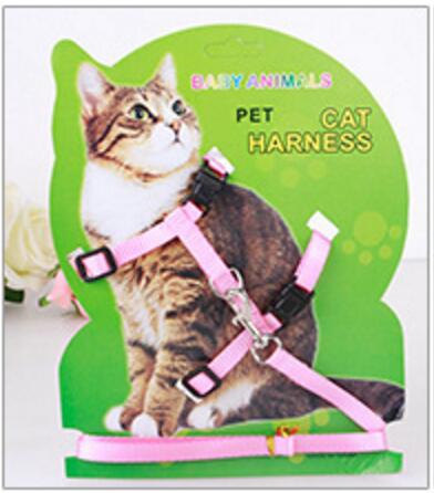 Hot Sale 4 Colors Nylon Products For Pet Cat Harness And Leash Adjustable Pet Traction Harness Belt Cat Kitten Halter Collar Cat