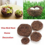 5 Size Creative Handmade Vine Brown Bird Nest House Home Nature Craft Holiday Decoration Bird Cage - VipPetSupply
