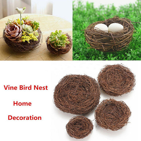 5 Size Creative Handmade Vine Brown Bird Nest House Home Nature Craft Holiday Decoration Bird Cage