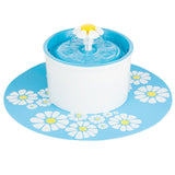 Automatic Green Flower Style Cat Dog Electric Fountain Pet Bowl Drinking Water Dispenser Drink Dish Filter - VipPetSupply