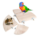 Pet Parrot Wood Platform Stand Rack Toy Hamster Branch Perches For Bird Cage New - VipPetSupply