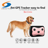New Arrival Mini Waterproof Pets Collar GPS Tracker Cat Dog 4 Frequency GPRS GPS+LBS Dual Location with Free APP Free shipping - VipPetSupply