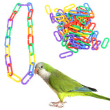 100pcs/lot Plastic C-clips Hooks Chain C-links Sugar Glider Rat Parrot Toy Bird Toys Stairs Pet Products for Parrots Parakeets - VipPetSupply
