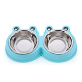 DODOPET Pet Dog Bowl Puppy Cat Bowl Water Food Storage Feeder Non-toxic PP Resin Stainless Steel Combo Rice Basin 3 Colors - VipPetSupply