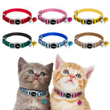 6pcs/lot Quick Release Cat Collar Nylon Kitten Break Away Safety Puppy Small Dog Collars With Bell Multi Colors - VipPetSupply