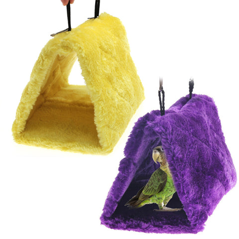 Bird Cage Bird House Budgie Nest Shed Fluffy Winter Warm Lint Hanging Hut Toy Purple Yellow Birdcage Decorative Cage Parrot Cage