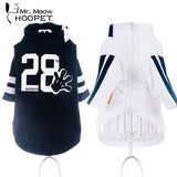 Hoopet Pet Dog Cat Clothes Motion Style Sweater Vitality Leisure Breathable Handsome Fashion White Black Autumn Dog Clothes - VipPetSupply