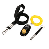 3 in 1 Ultrasonic Dog Whistle Training Whistle+Adjustable Pet Training Clicker+Free Lanyard Set Pet Dog Training Supplies8x3.5cm - VipPetSupply