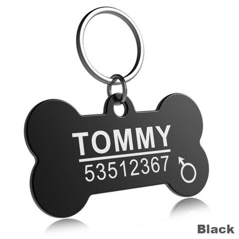 FLOWGOGO Stainless Steel Pet Cat Dog ID Tag Engraved Anti-lost Cat Small Dog Collars Accessories Cat Necklace ID Name Tags