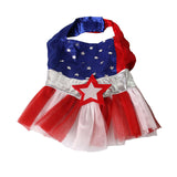 American Style Red Blue Stripe Star Pet Cat Dog Costume Cosplay Perform Cloth Cloak Birthday Party Gift Pet Supplies - VipPetSupply