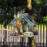 Window Bird Feeders Hot Sale Clear Glass Window Viewing Bird Feed Hotel Table Seed Peanut Hanging Suction For Pet Bird - VipPetSupply