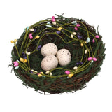 Plastic Rattan Bird Nest Pet Birds Cage Craft Miniature Marriage Wedding Decoration Photography Photobooth Props Birdhouse - VipPetSupply