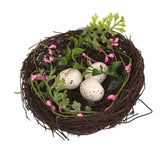 Plastic Rattan Bird Nest Pet Birds Cage Craft Miniature Marriage Wedding Decoration Photography Photobooth Props Birdhouse - VipPetSupply