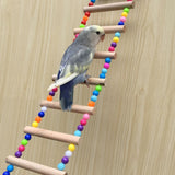 Birds Pets Parrots Ladders Climbing Toy Hanging Colorful Balls With Natural Wood - VipPetSupply