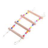 Birds Pets Parrots Ladders Climbing Toy Hanging Colorful Balls With Natural Wood - VipPetSupply