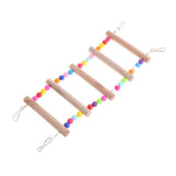 Birds Pets Parrots Ladders Climbing Toy Hanging Colorful Balls With Natural Wood - VipPetSupply