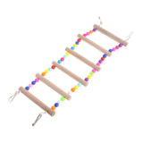 Birds Pets Parrots Ladders Climbing Toy Hanging Colorful Balls With Natural Wood - VipPetSupply