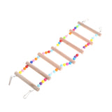 Birds Pets Parrots Ladders Climbing Toy Hanging Colorful Balls With Natural Wood - VipPetSupply