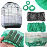 S-L Unique Soft Easy Cleaning Nylon Airy Fabric Mesh Bird Cage Cover Shell Skirt Seed Catcher Guard 3 Colors New Year 2018 - VipPetSupply